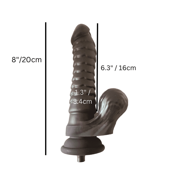 8" Black Silicone Dragon Dildo