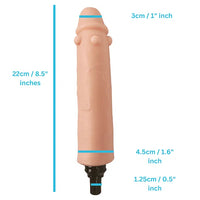 Thumbnail for Massage Gun Dildo Attachment Ribbed 12.5mm Bondivibes