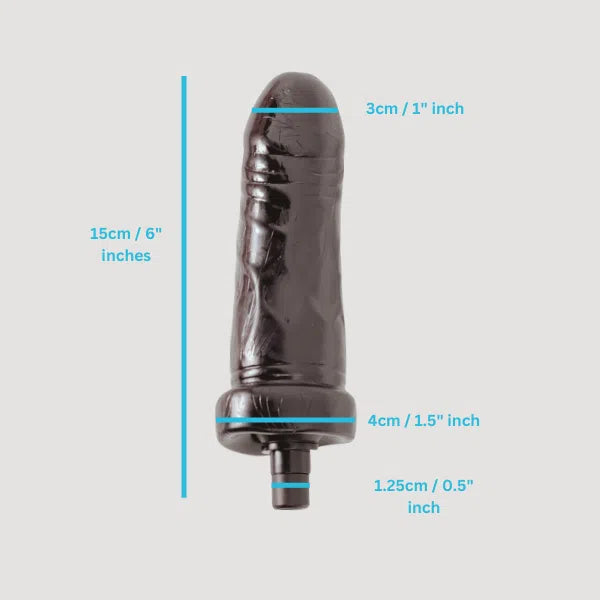 Massage Gun Black Dildo Attachment 12.5mm