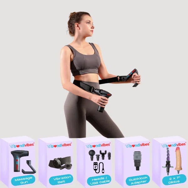 New Noosa-S Vibrating Belt Massager Sex Toy Gun Black