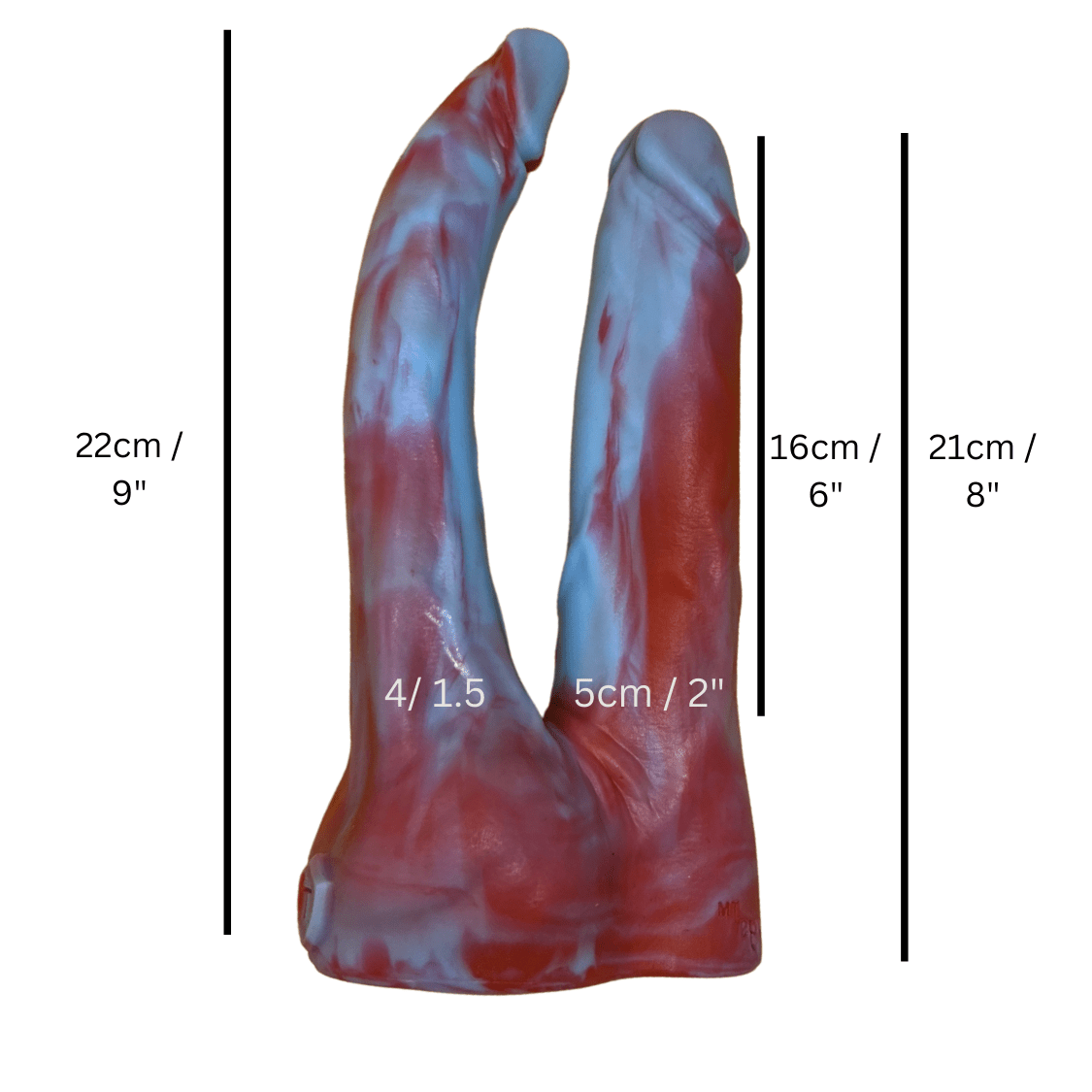 VAC - U - LOCK 8" Silicone Dragon Double Dildo - Bondivibes