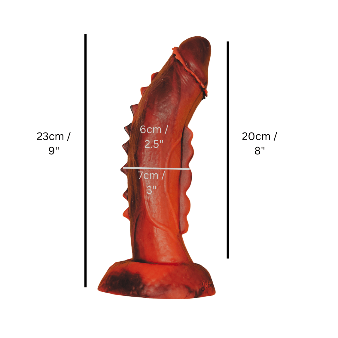 VAC - U - LOCK 9" Spiked Silicone Dragon Dildo - Bondivibes