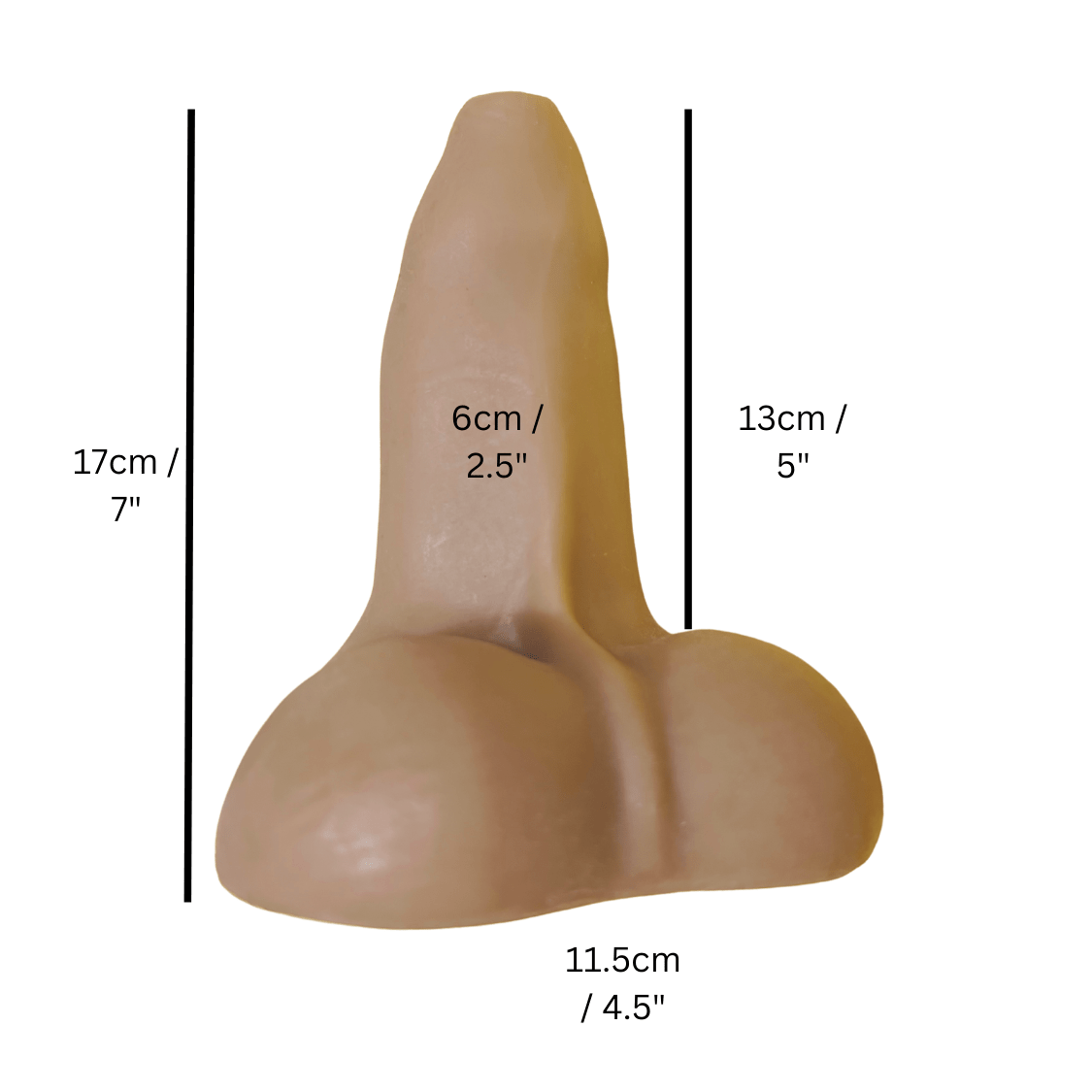 VAC - U - LOCK PEEWEE White 6" Dildo Attachment - Bondivibes