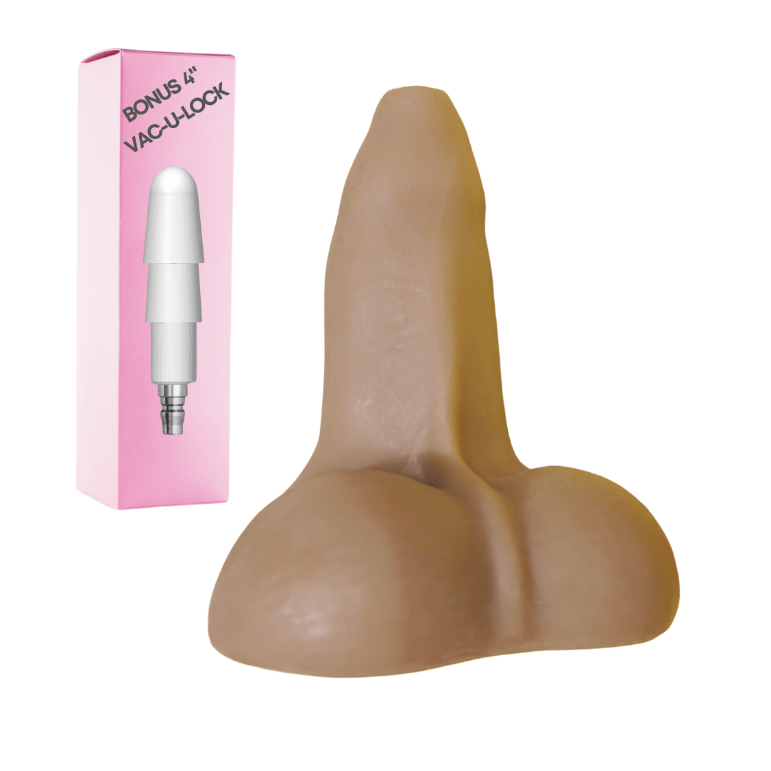 VAC - U - LOCK PEEWEE White 6" Dildo Attachment - Bondivibes