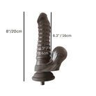 8" Black Silicone Dragon Dildo - Bondivibes