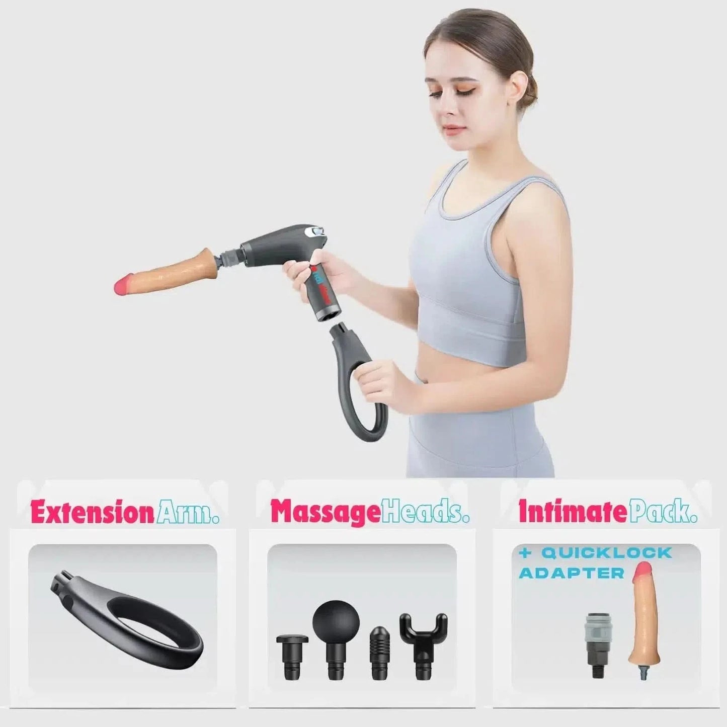 Airlie - S Massage Gun Dildo Sex Machine - Bondivibes