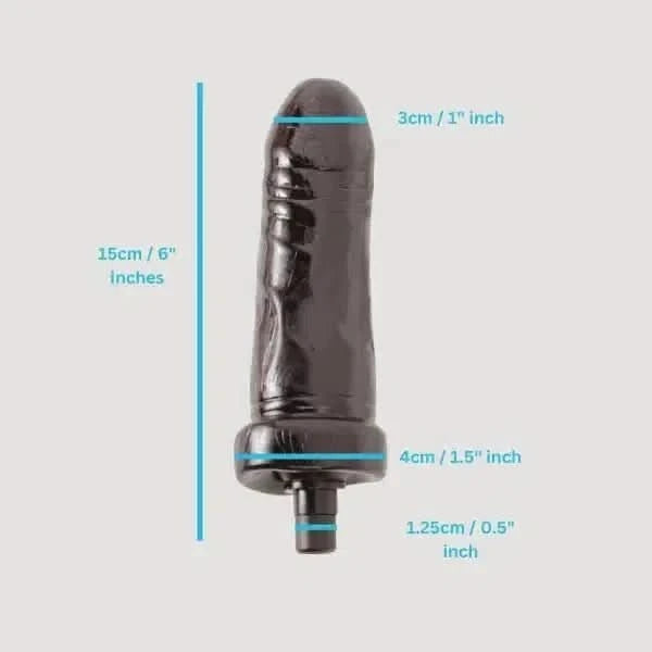 Massage Black Dildo Attachment 12.5mm - Bondivibes