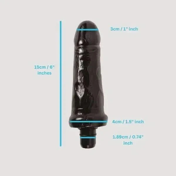 Massage Black Dildo Attachment 18.9mm - Bondivibes