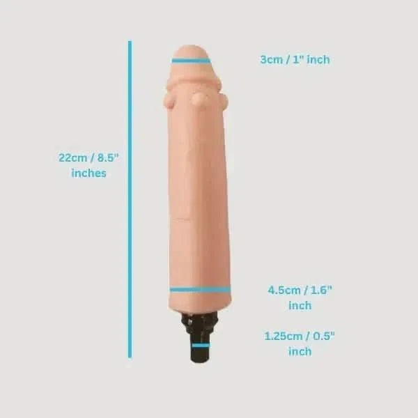 Massage Dildo Attachment Ribbed 12.5mm - Bondivibes