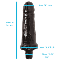 Thumbnail for Massage Gun Black Dildo Attachment 18.9mm Bondivibes