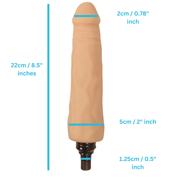 Massage Gun Flesh Dildo Attachment 12.5mm Bondivibes