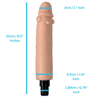 Thumbnail for Massage Gun Ribbed Dildo Attachment 18.9mm Bondivibes