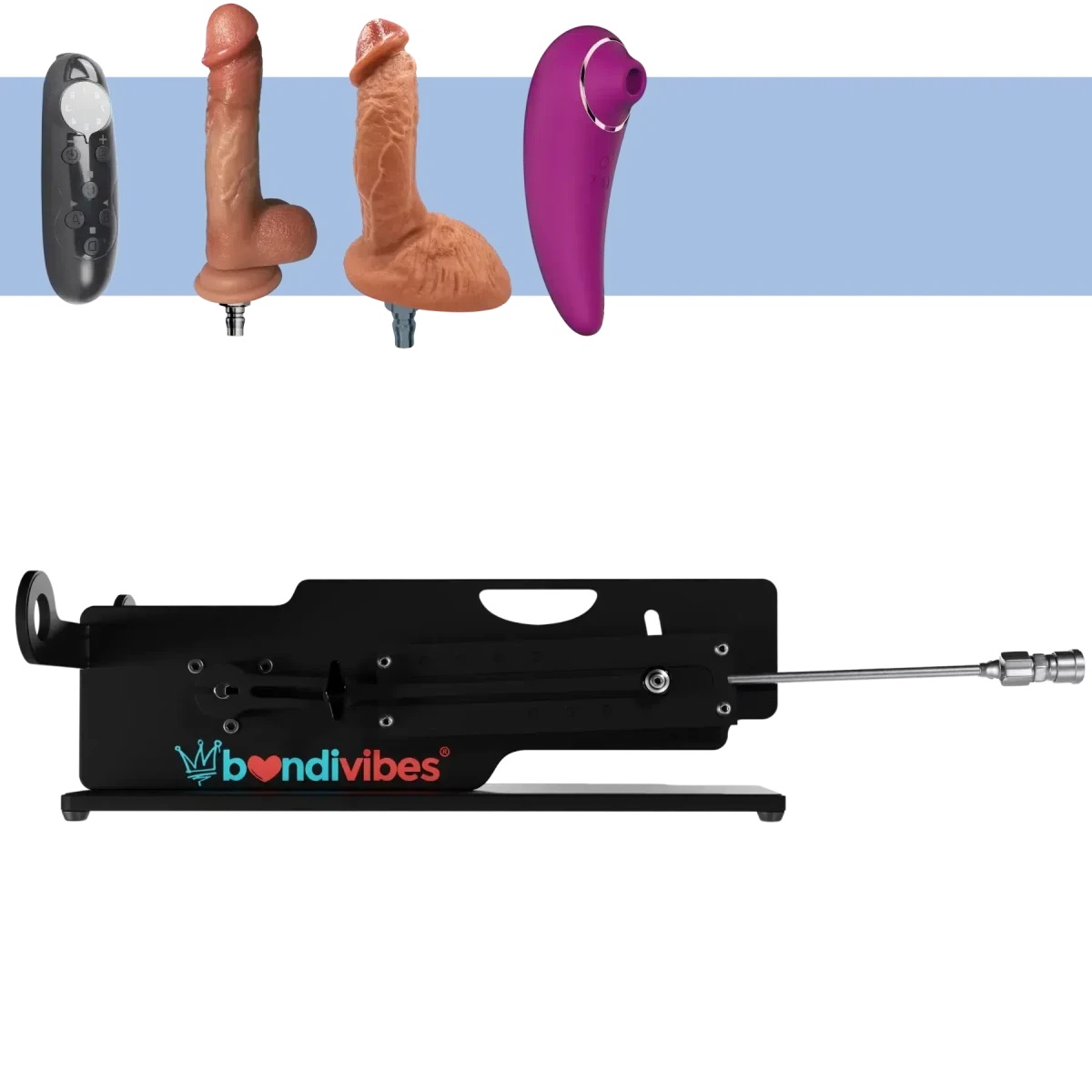 Vora V2 Sex Machines Dildo Pack Black - Bondivibes